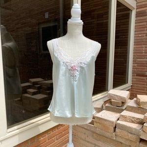 Val Mode Embroidered Lace Silky Cami